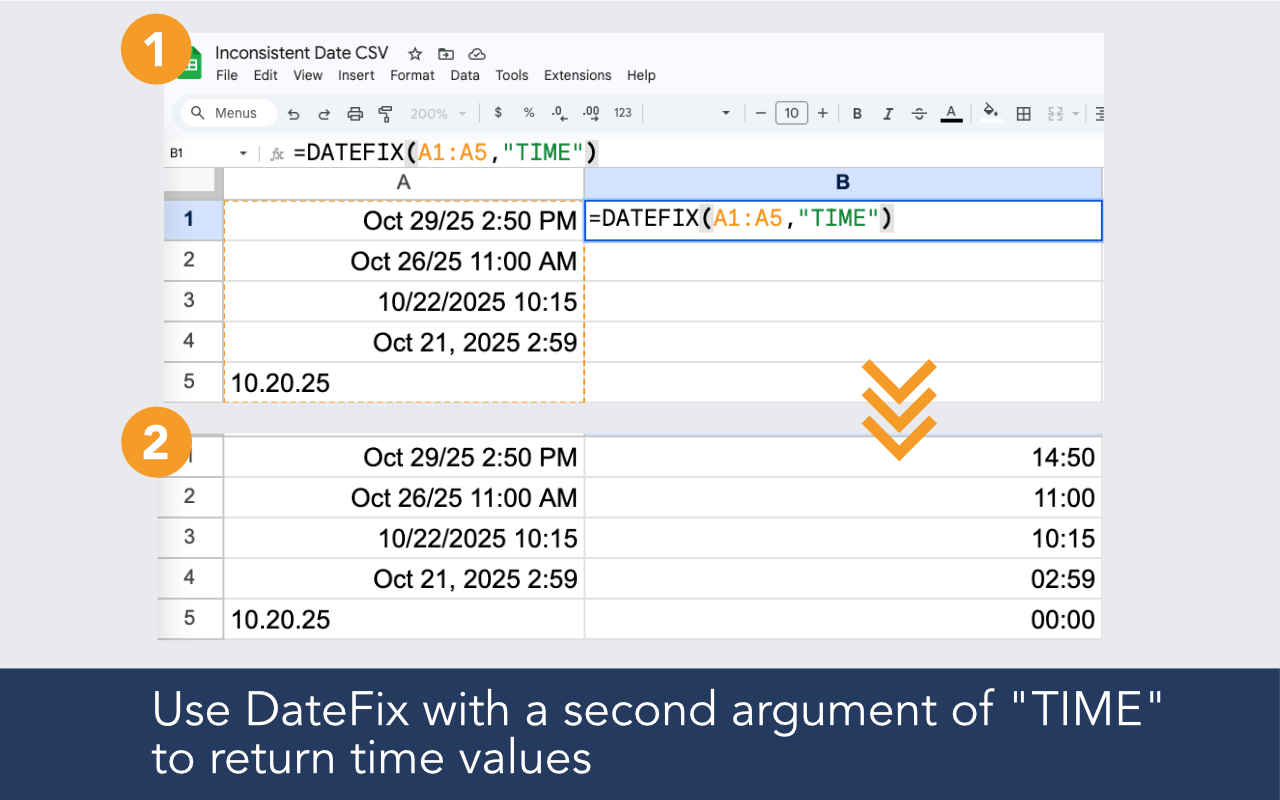 Call DateFix with a second argument of TIME or ISO, or a third argument of EU or US